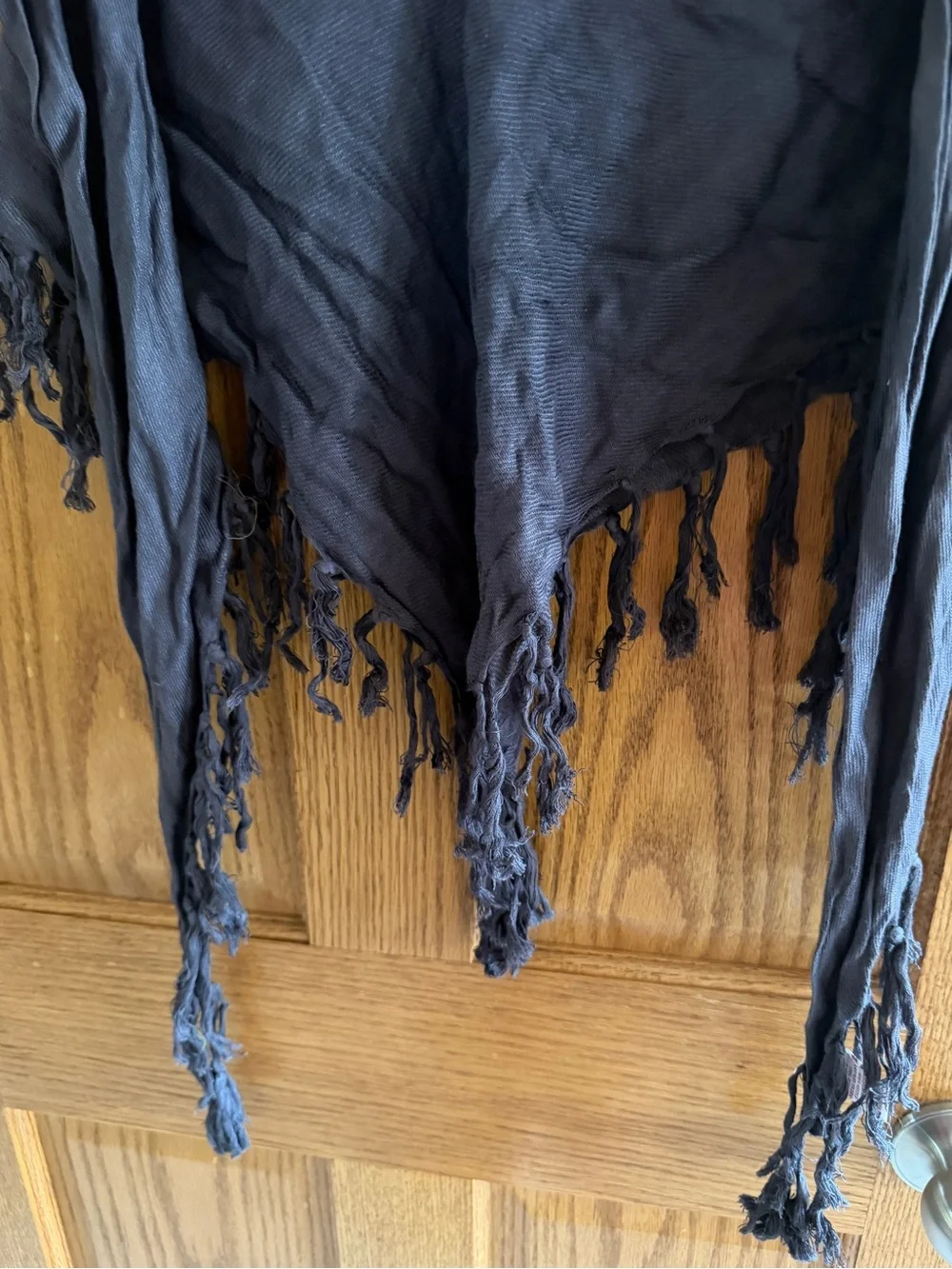 Women’s Candies Fringe Wrap Scarf- Dark Gray